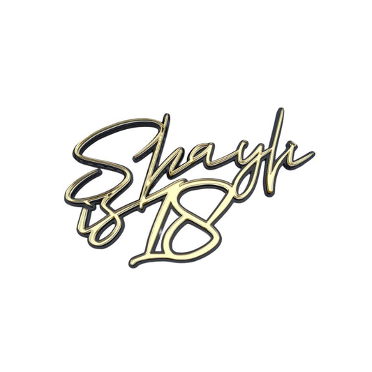 Double Layer Personalised Cake Charm - Mirror Gold Front Layer