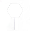 5 x HEXAGON Blank Acrylic Cake Toppers 10cm 3mm Thick Paddle Decoration Birthday Wedding UK (CLEAR)
