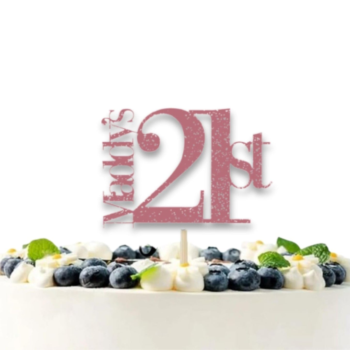 Personalised 21st Birthday Glitter Card Cake Topper by DISPLAY and WONDER