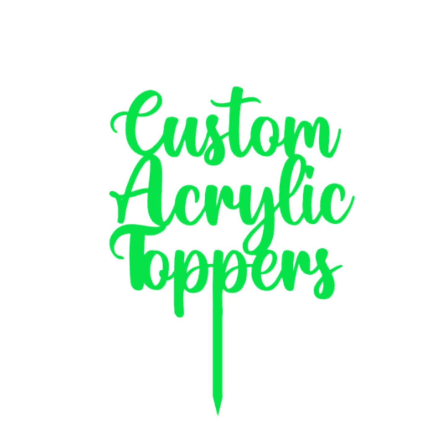Acrylic Custom Cake Topper | Personalised Cake Toppers | Happy Birthday | Wedding Decoration Table Centre Piece Party Decoration | Strong 3mm Acrylic | Custom Cake Acrylic Topper by Display and Wonder