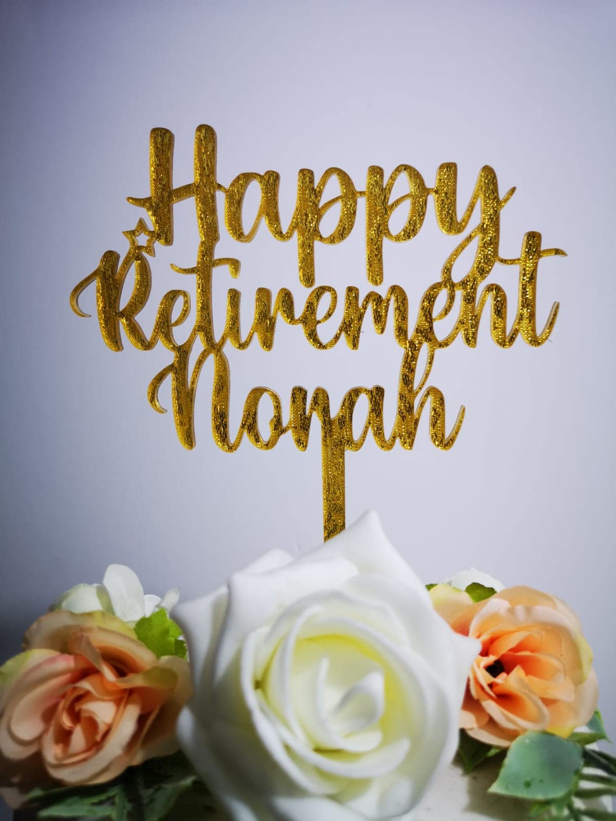 Acrylic Custom Cake Topper | Personalised Cake Toppers | Happy Birthday | Wedding Decoration Table Centre Piece Party Decoration | Strong 3mm Acrylic | Custom Cake Acrylic Topper by Display and Wonder