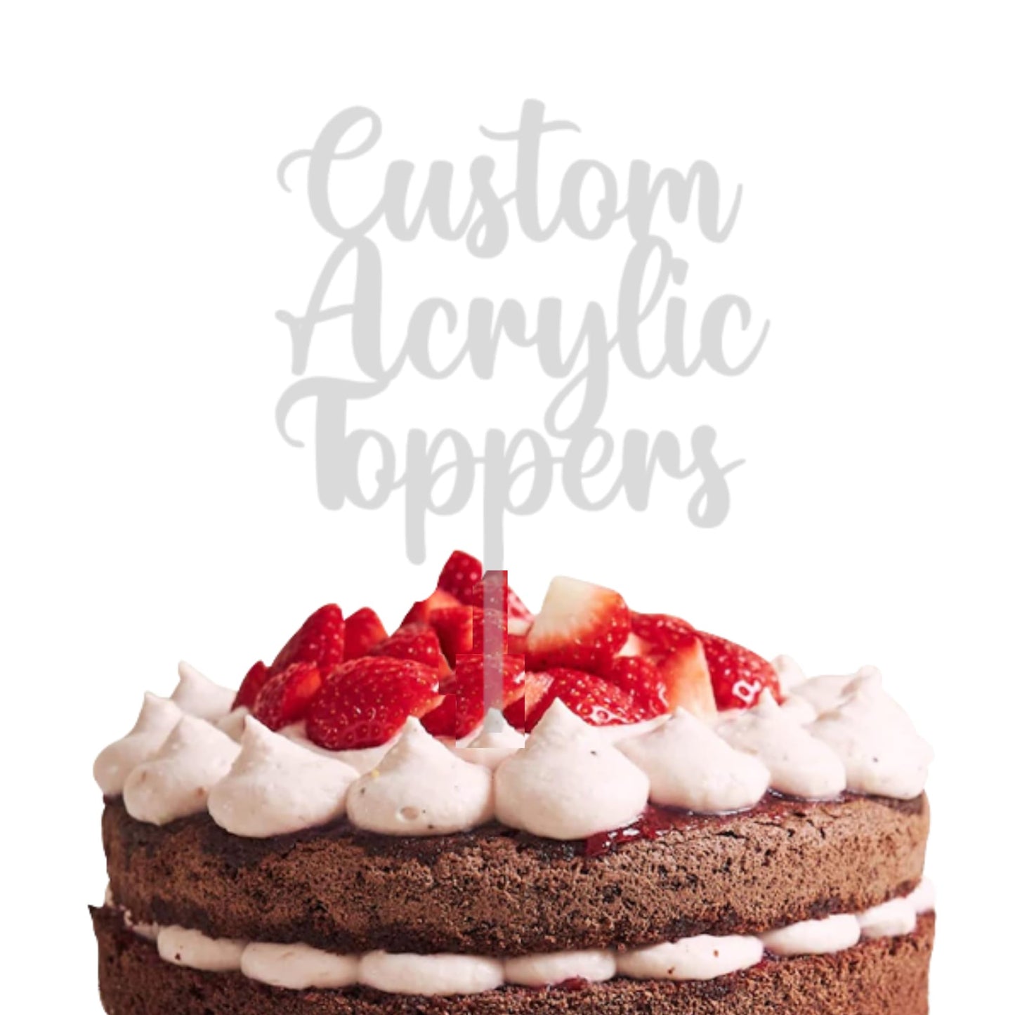 Acrylic Custom Cake Topper | Personalised Cake Toppers | Happy Birthday | Wedding Decoration Table Centre Piece Party Decoration | Strong 3mm Acrylic | Custom Cake Acrylic Topper by Display and Wonder