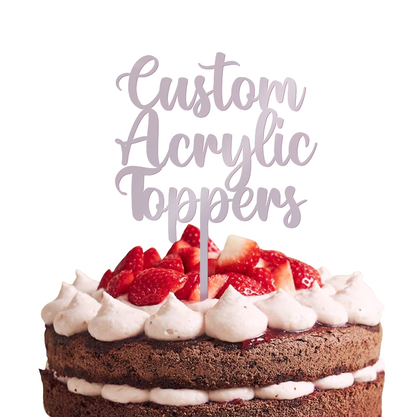 Acrylic Custom Cake Topper | Personalised Cake Toppers | Happy Birthday | Wedding Decoration Table Centre Piece Party Decoration | Strong 3mm Acrylic | Custom Cake Acrylic Topper by Display and Wonder