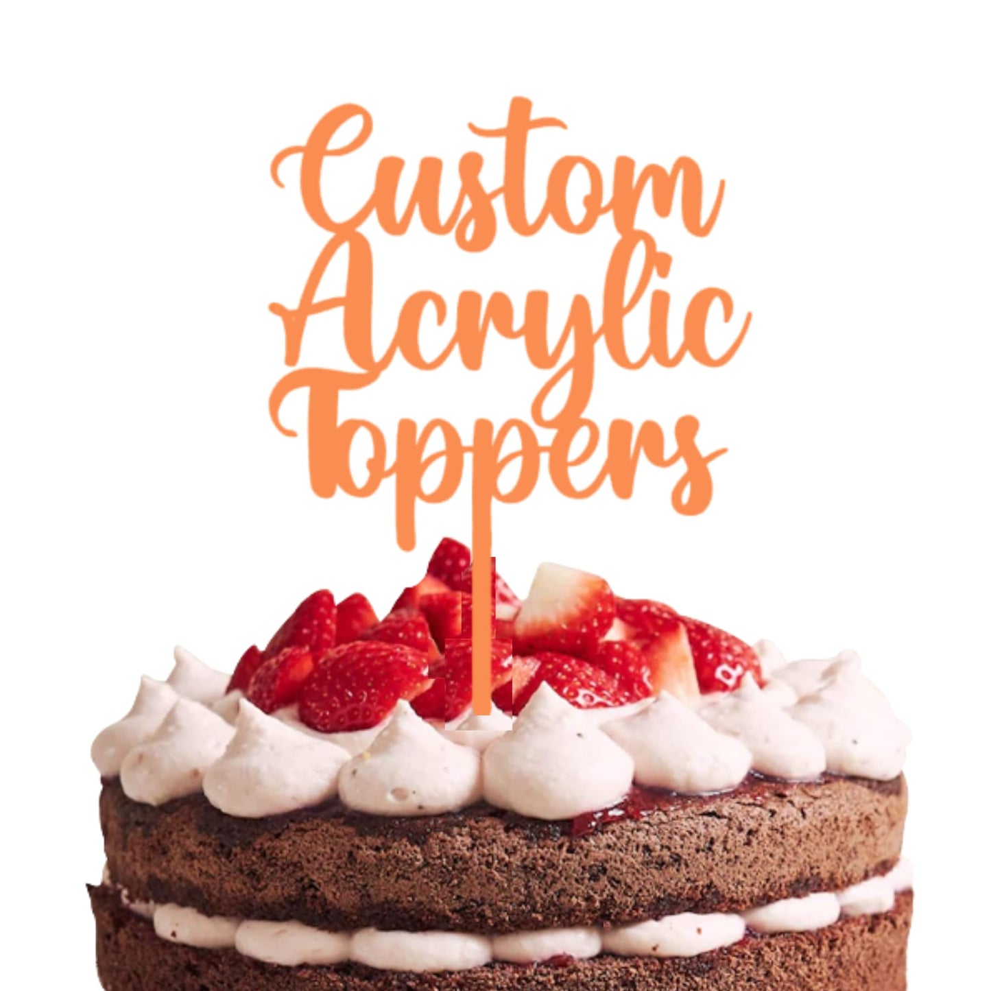 Acrylic Custom Cake Topper | Personalised Cake Toppers | Happy Birthday | Wedding Decoration Table Centre Piece Party Decoration | Strong 3mm Acrylic | Custom Cake Acrylic Topper by Display and Wonder