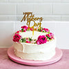 Happy Mother's Day Acrylic Cake Topper in mirror Gold