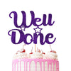 Well Done Cake Topper Glitter Cardstock Party Favour Party Decoration Cake Toppers (Gold) Gold