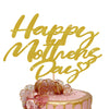 Happy Mother's Day Cake Topper Glitter Cardstock Party Favour Decoration Cake Toppers (GOLD)