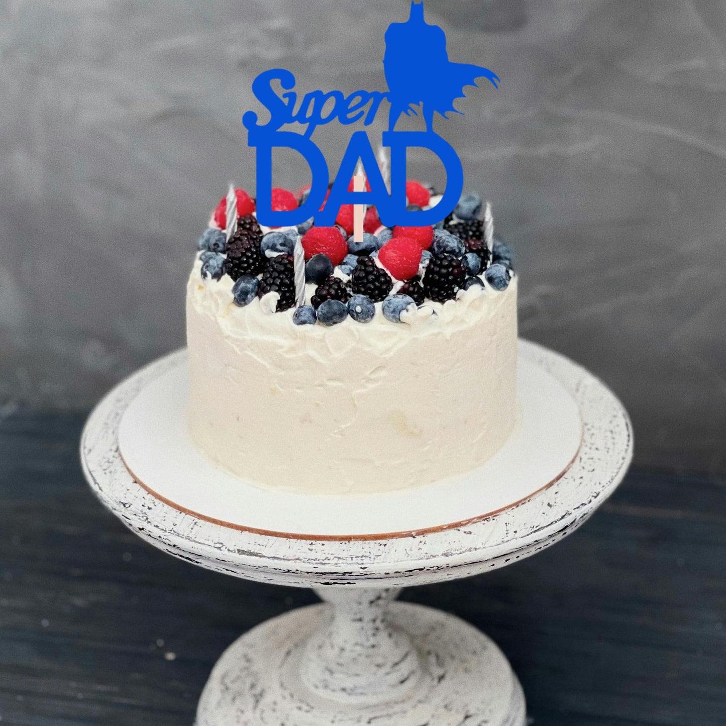 Happy Fathers Day Cake Topper Glitter Cardstock Toppers -
