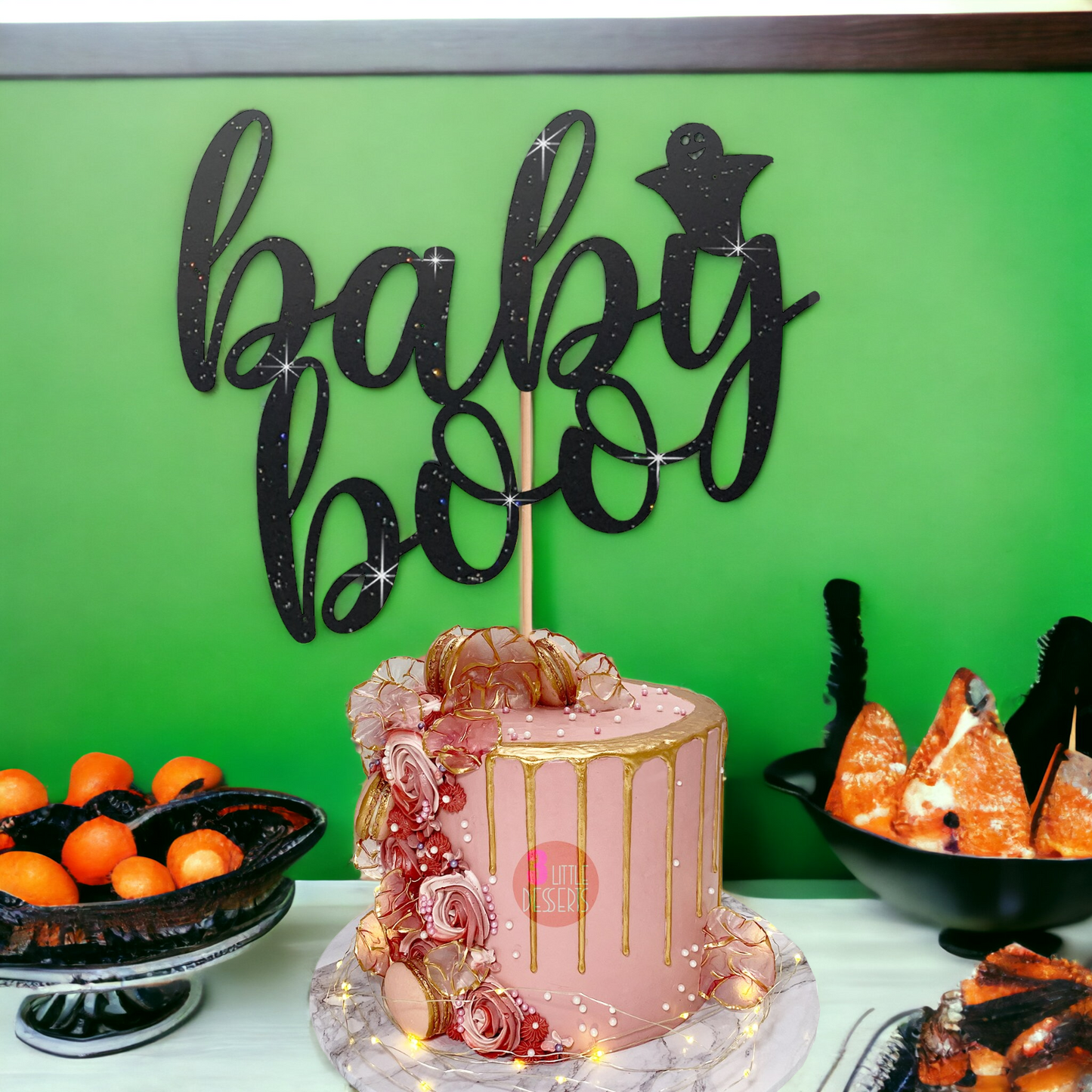 Baby Boo Happy Halloween Cake Topper