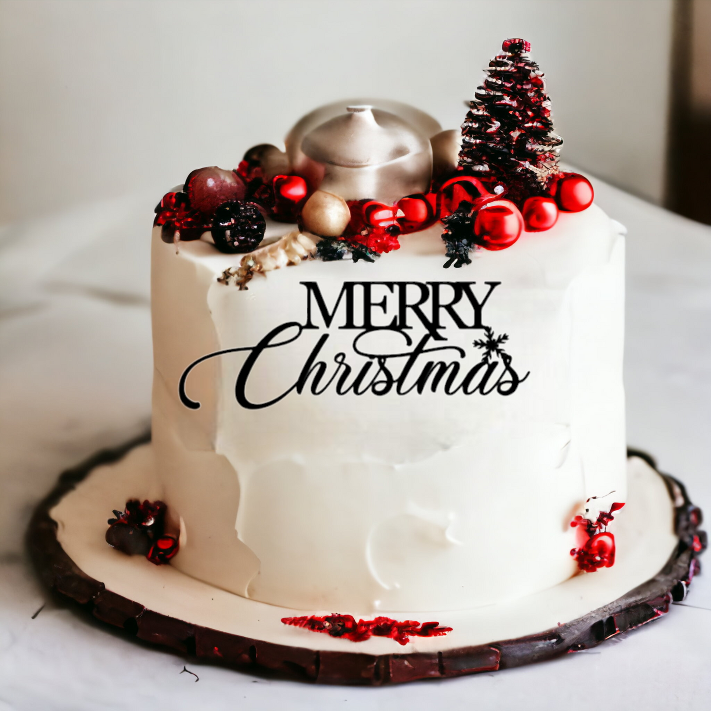 Merry Christmas Cake Toppers