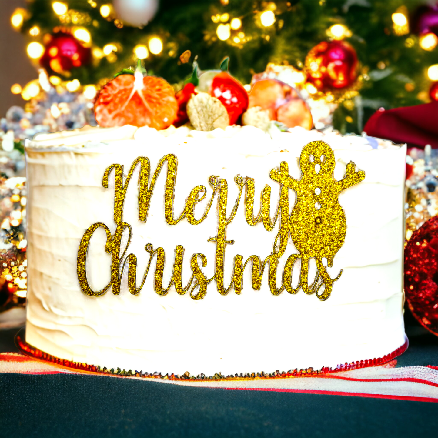 Merry Christmas Cake Toppers