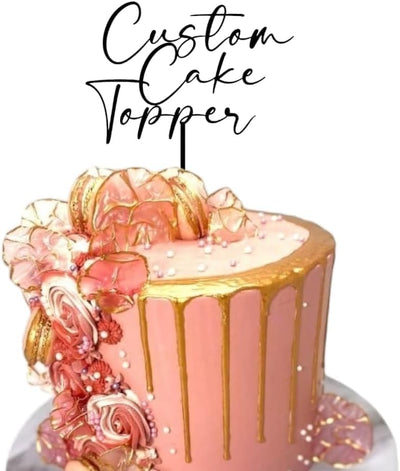 Elegant Font Custom Acrylic Cake Topper