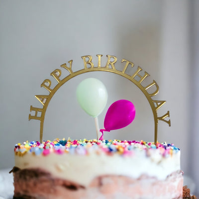 Happy Birthday Arch  Acrylic Cake Topper