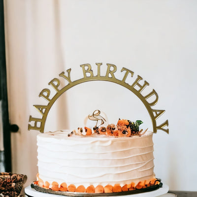 Happy Birthday Arch  Acrylic Cake Topper