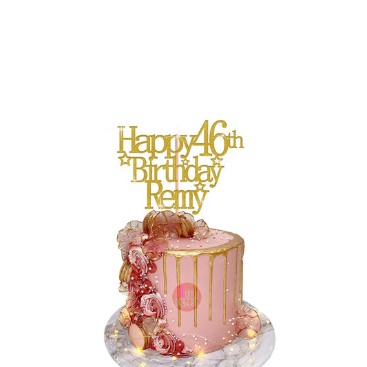46th Cake Topper, 46th Birthday, 46th Cake, Happy 46th Birthday, 46th Birthday Party, 46th Birthday Cake, 46th Party Décor, Forty Six Topper