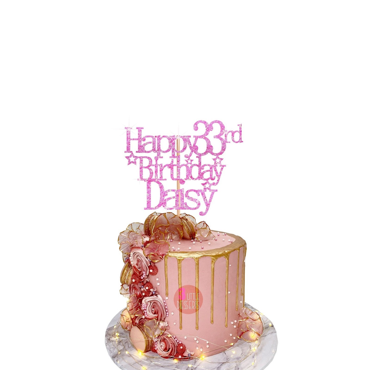 Unique 33rd Birthday Cake Decoration for Celebrations