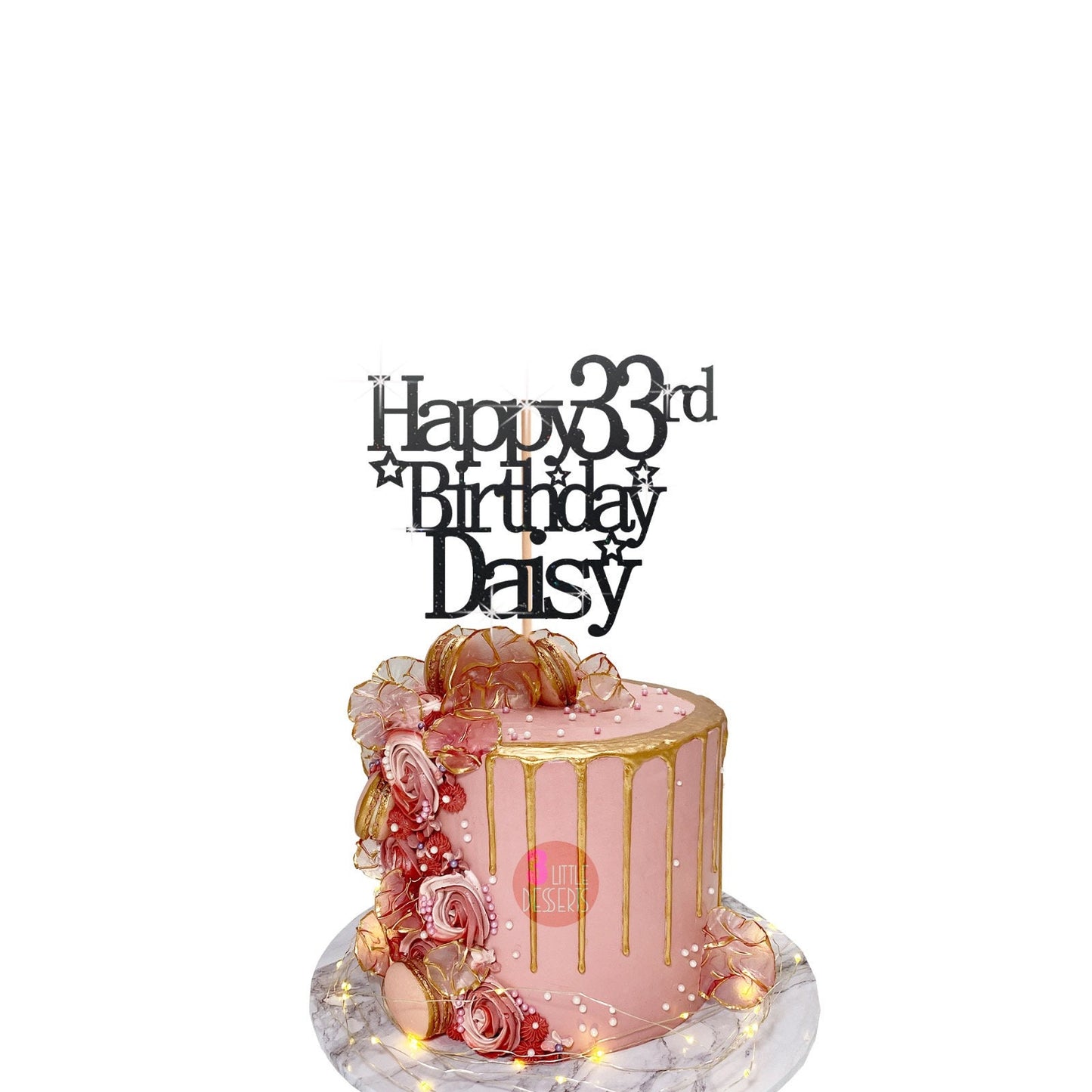 Unique 33rd Birthday Cake Decoration for Celebrations