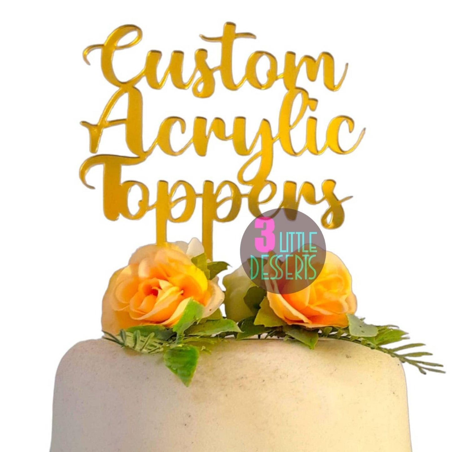 Personalized Acrylic Cake Topper for Celebrations and Special Events