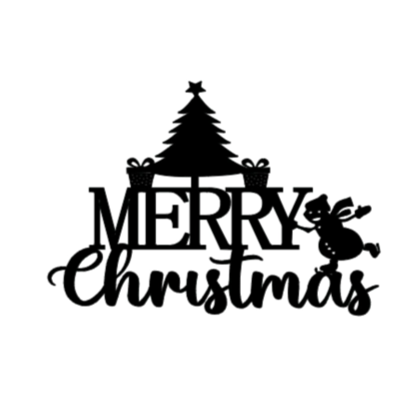 Personalized Gold Glitter Christmas Cake Table Holiday Topper