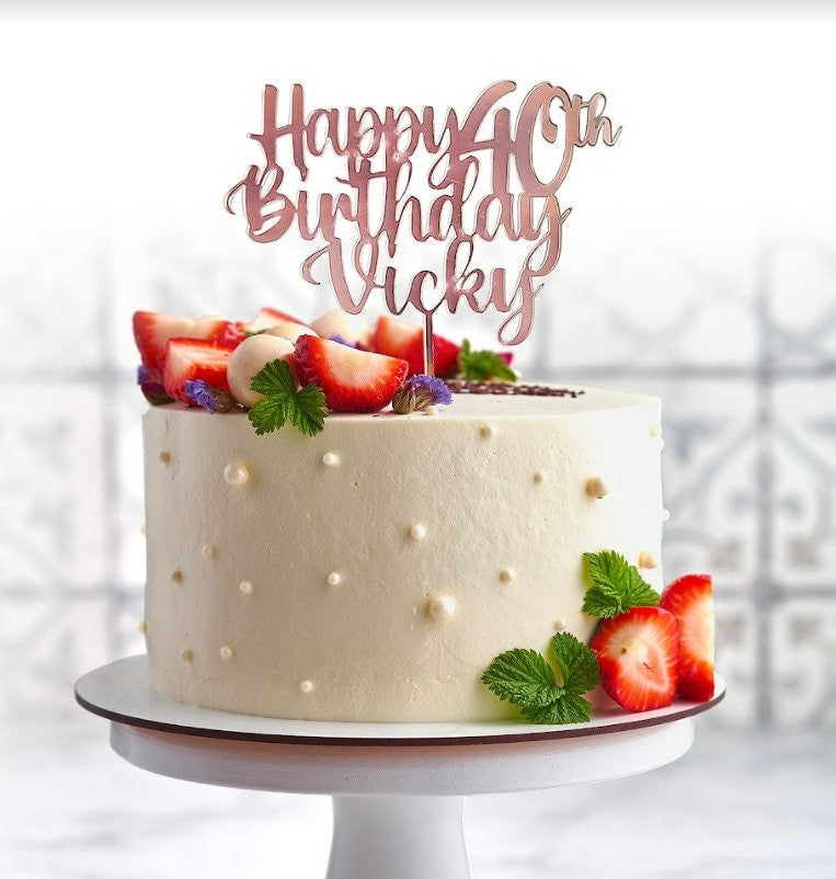 Unique Acrylic Cake Topper for Celebrations and Special Occasions