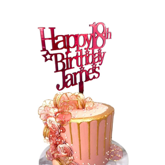 18 Birthday Cake Topper, 18th Birthday, Custom Cake Topper, Birthday Topper, Personalized Cake Topper, Birthday Cake Topper, Birthday Decor