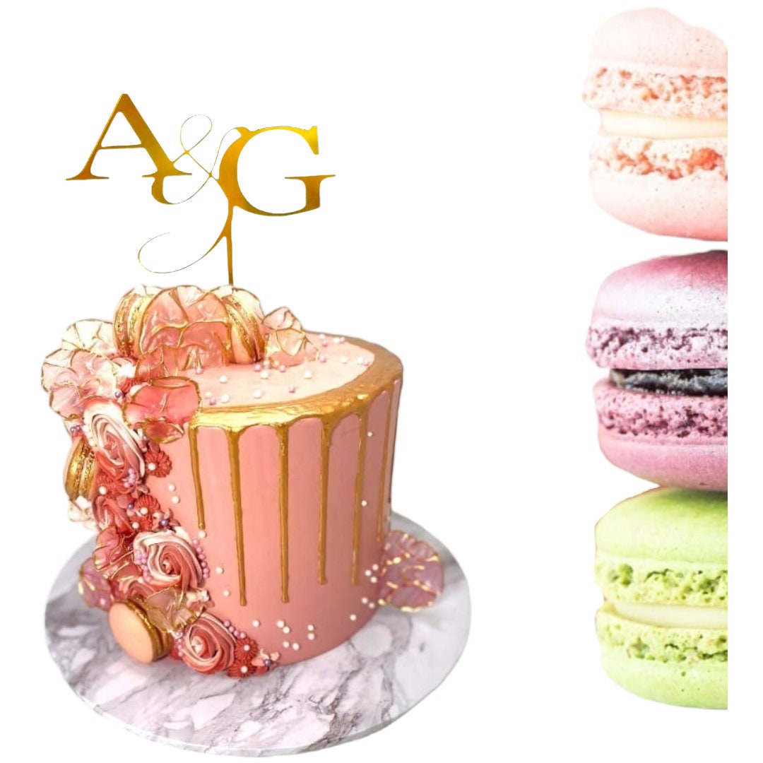 Custom Monogram Acrylic Cake Decoration for Events