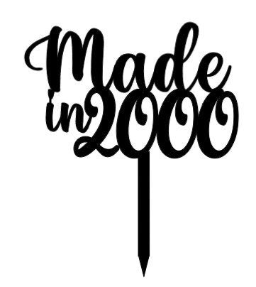 Made in 1983 Acrylic Cake Topper, 1973, 1993, 1963, 1953, 2000, 2010, 2020 Acrylic Toppers - Personalised - ANY Year 40th, 30th, 20th, 13th