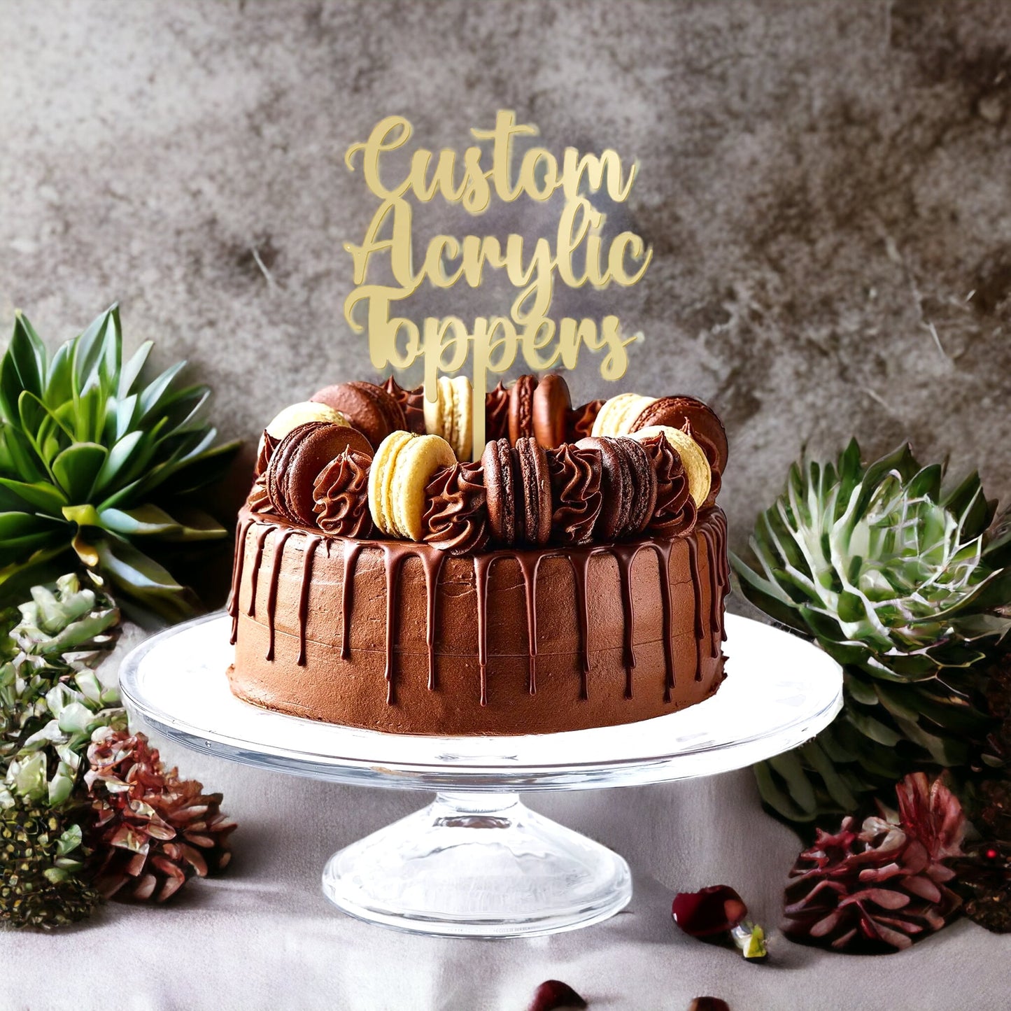 Personalised Happy Birthday Custom Cake Topper Celebration Party Decor Birthdays, Anniversaries, Weddings, Christmas, Christening Toppers