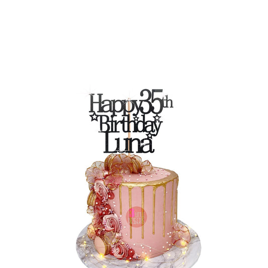 35th Birthday Decor, Happy 35th Birthday, 35 Cake Topper, 35th Birthday Cake, 35th Birthday Topper, Happy 35th Decor, Thirty Five Topper