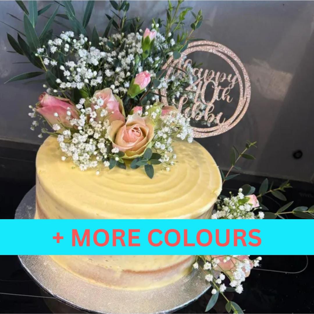 Personalised Happy Birthday Cake Topper Custom Cake Decoration with Any Name Age MultiColored Glitter Cake Topper 18th 20th 30th 40th 60th