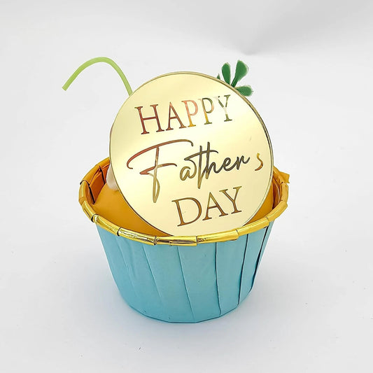 6x Happy Father's Day Cupcake Discs Father's Day Cake decorations