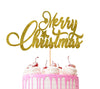 Merry Christmas Cake Topper Glitter Cardstock Cake Decorating Toppers Santa Reindeer
