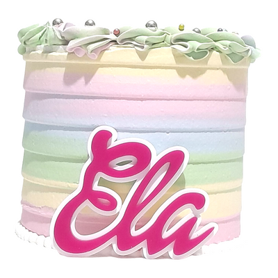 Layered Name Acrylic Cake Topper Made From Premium 3mm Acrylic
