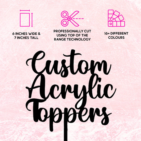 Acrylic or Glitter Card Cake Topper?