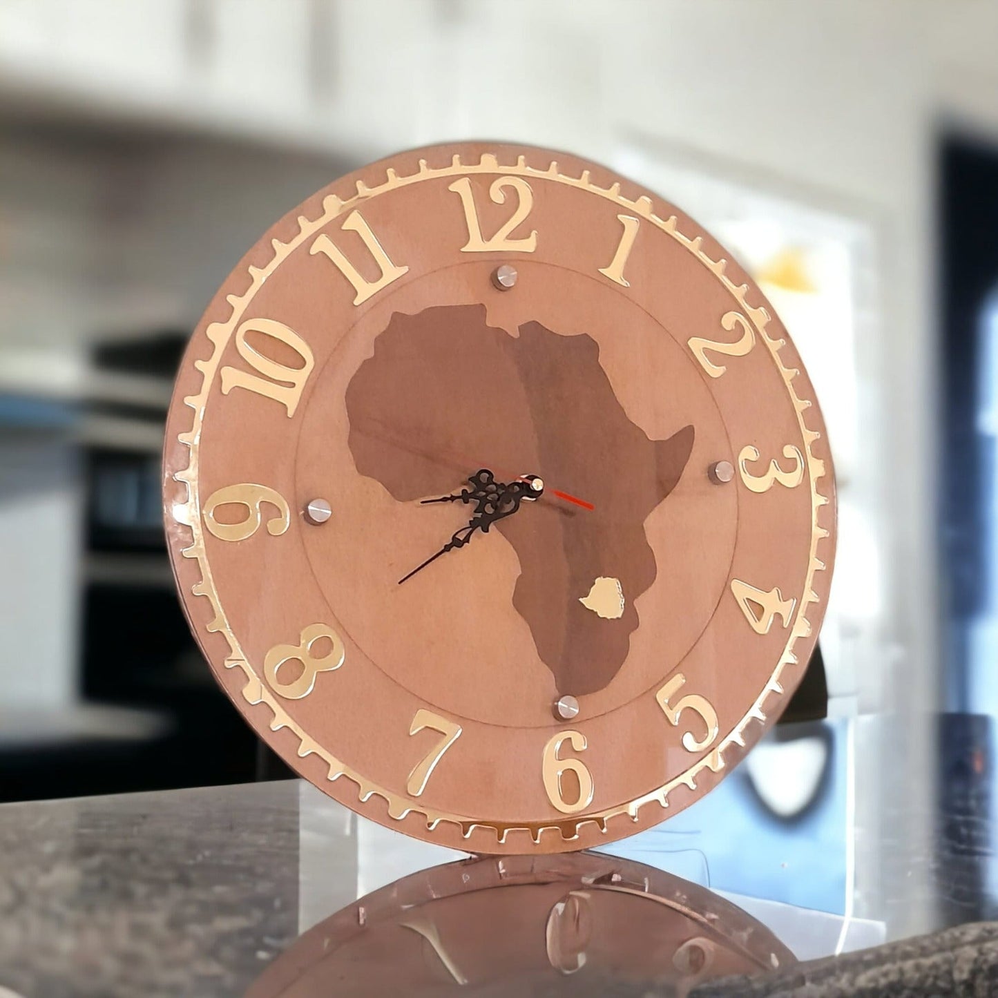 DISPLAY &amp; WONDER African Map with Custom Country Insert | Engraved Wooden Plaque