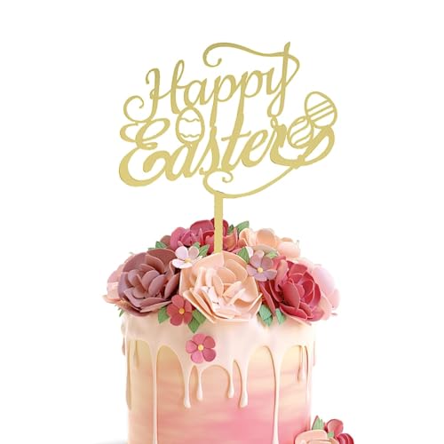 Happy Easter Acrylic Cake Topper - Bunny Ears - 3 Little Desserts