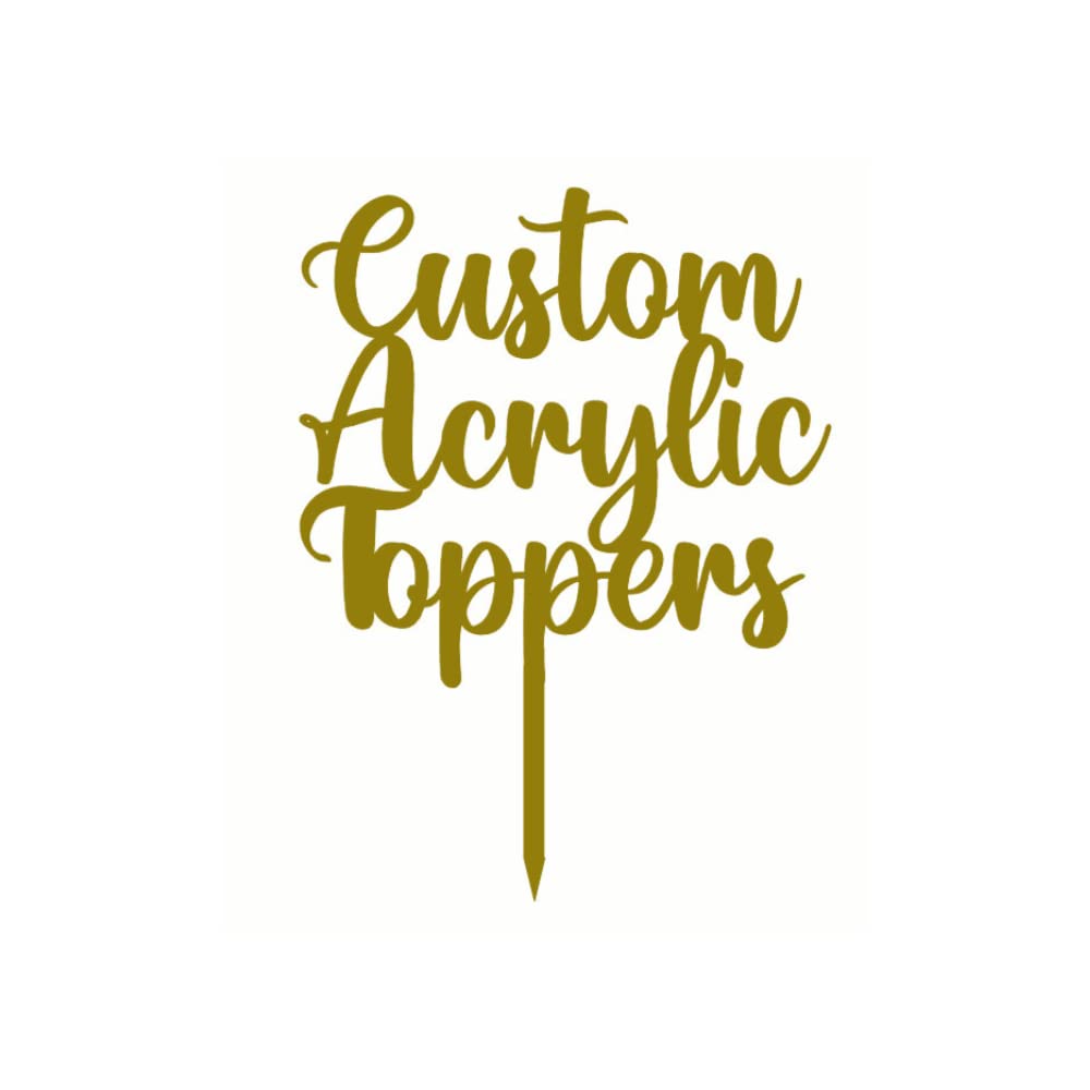 Acrylic Custom Cake Topper | Personalised Cake Toppers | Happy Birthday | Wedding Decoration Table Centre Piece Party Decoration | Strong 3mm Acrylic | Custom Cake Acrylic Topper by Display and Wonder