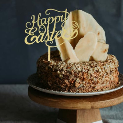 Happy Easter Acrylic Cake Topper - Bunny Ears - 3 Little Desserts