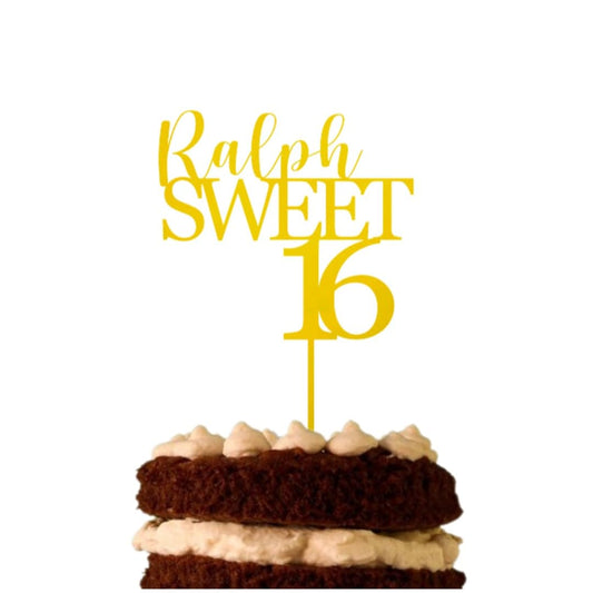 Sweet 16 Cake Topper Happy 16th Birthday Cheers to 16 Years Old 16th Birthday Party Cake Decorations Supplies Acrylic