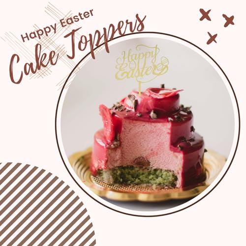 Happy Easter Acrylic Cake Topper - Bunny Ears - 3 Little Desserts