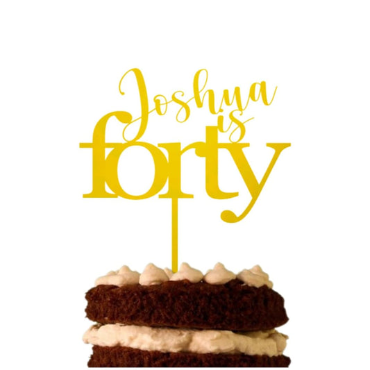 Personalised Birthday Cake Topper | Custom Forty Cake Toppers Ideas | Happy 40th Birthday | Hello 40 | 5 Inches Wide
