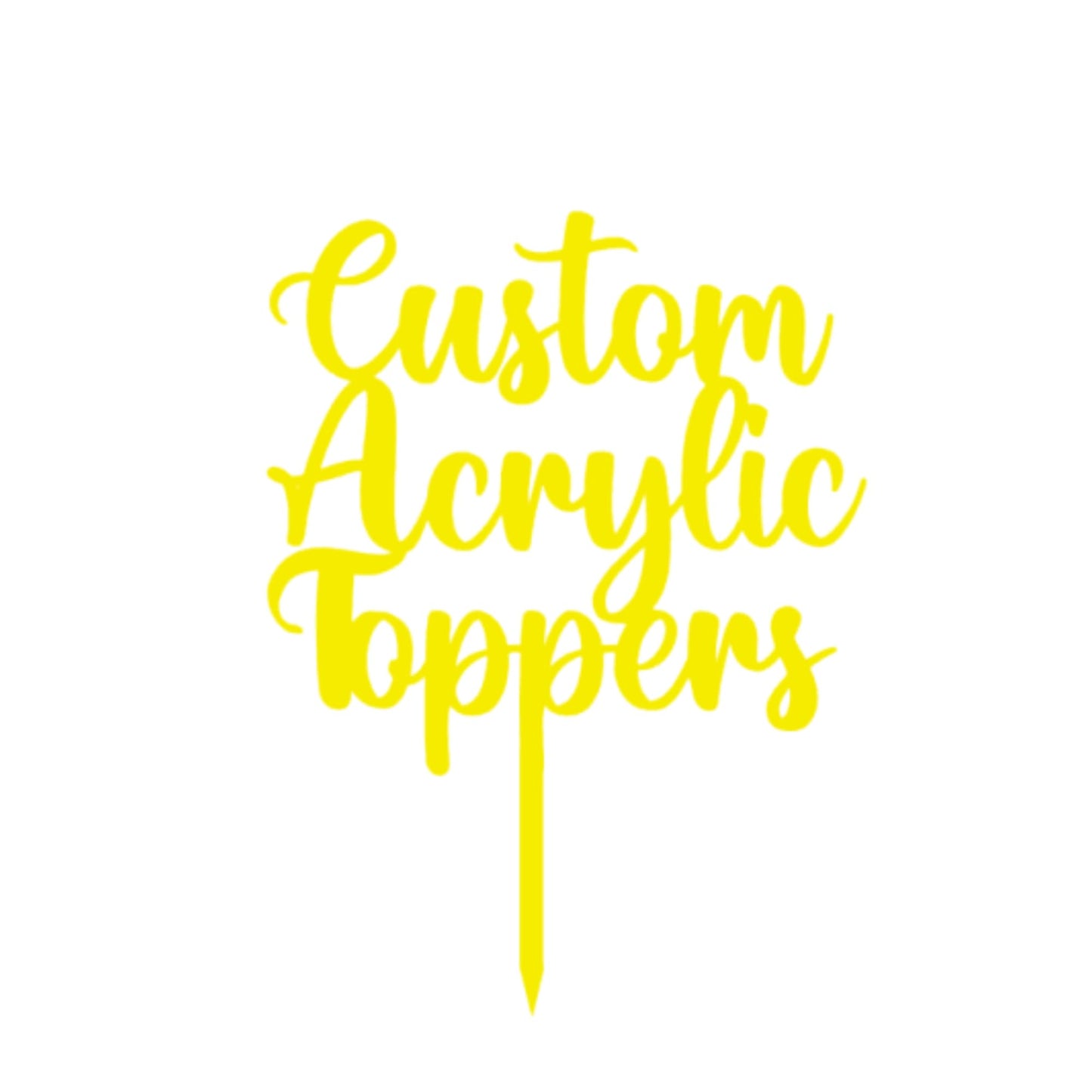 Acrylic Custom Cake Topper | Personalised Cake Toppers | Happy Birthday | Wedding Decoration Table Centre Piece Party Decoration | Strong 3mm Acrylic | Custom Cake Acrylic Topper by Display and Wonder