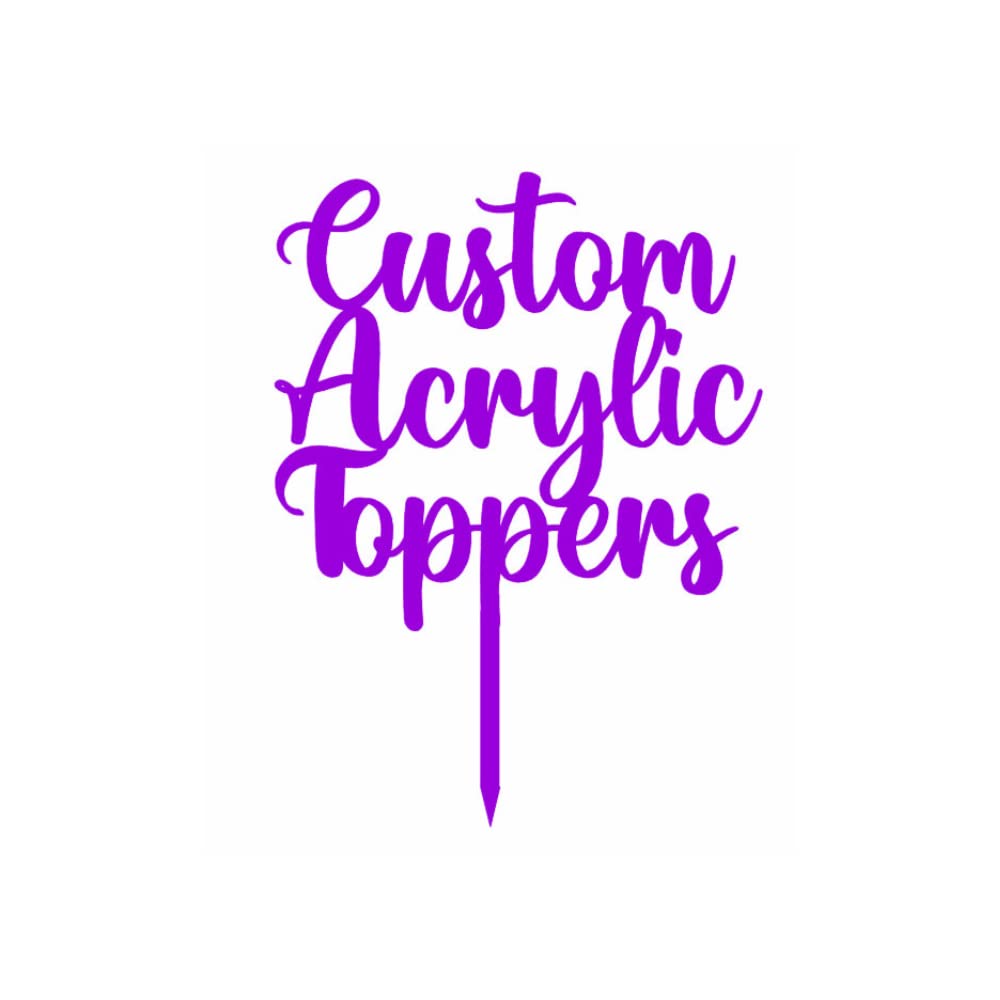 Acrylic Custom Cake Topper | Personalised Cake Toppers | Happy Birthday | Wedding Decoration Table Centre Piece Party Decoration | Strong 3mm Acrylic | Custom Cake Acrylic Topper by Display and Wonder
