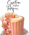 Custom Cake Topper Personalised Message Cake Topper |Any Name, Any Age, Any Words Cake Decoration Birthday Cakes, Anniversaries, Leaving Parties, Hen Parties (MIRROR GOLD)