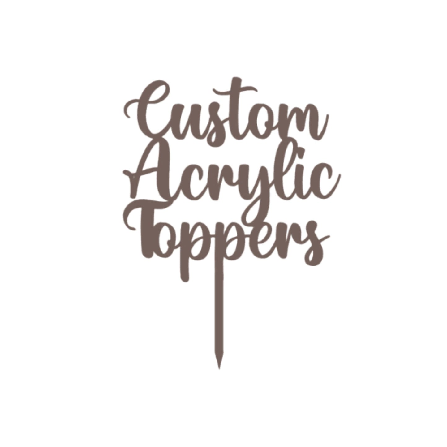 Acrylic Custom Cake Topper | Personalised Cake Toppers | Happy Birthday | Wedding Decoration Table Centre Piece Party Decoration | Strong 3mm Acrylic | Custom Cake Acrylic Topper by Display and Wonder