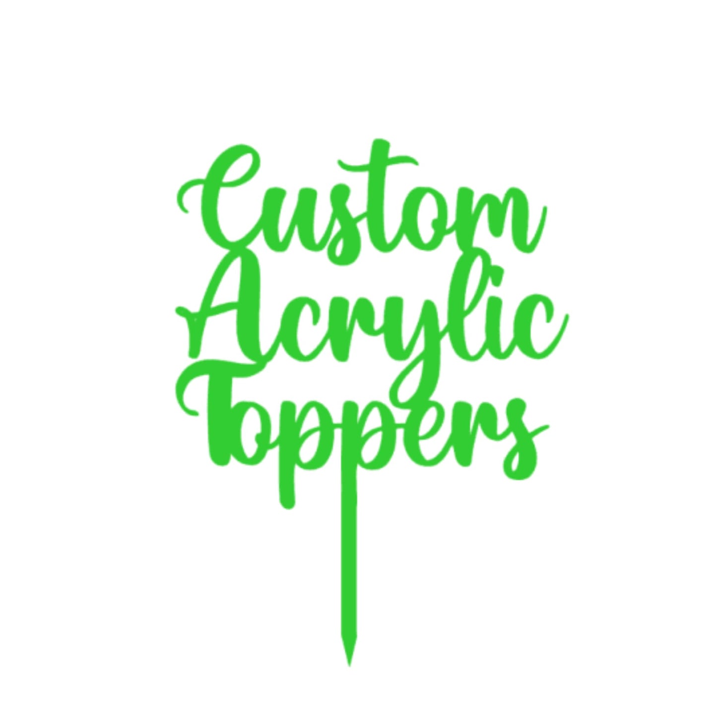 Acrylic Custom Cake Topper | Personalised Cake Toppers | Happy Birthday | Wedding Decoration Table Centre Piece Party Decoration | Strong 3mm Acrylic | Custom Cake Acrylic Topper by Display and Wonder