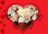 6x I Love You Acrylic Cupcake Toppers Heart shaped Valentines toppers Love Valentine Toppers
