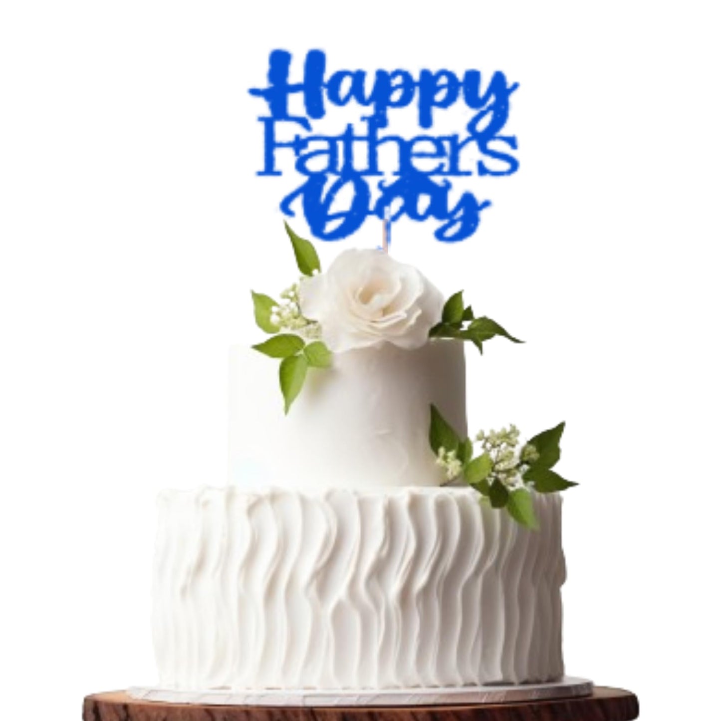 Happy Fathers Day Cake Topper Glitter Cardstock Toppers -