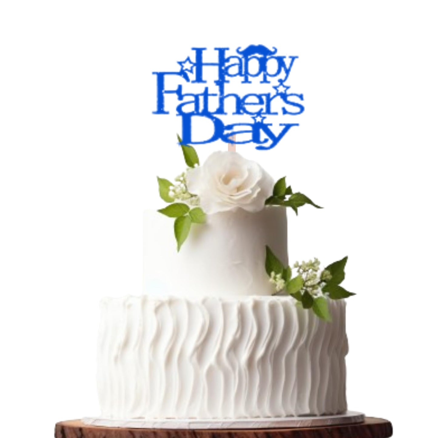 Happy Fathers Day Cake Topper Glitter Cardstock Toppers -