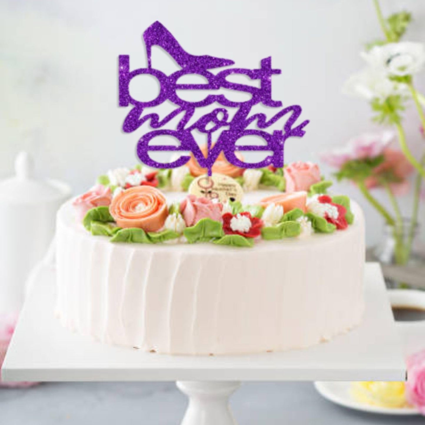 MOTHERS DAY Best Mother Ever Cake Topper Glitter Cardstock Party Decoration Toppers, Happy  Birthday Mom Cake Topper, Mom Cake Topper, Mom Birthday Gifts